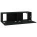 vidaXL Muebles de TV 4 piezas negro 100x30x30 cm