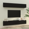 vidaXL Muebles de TV 4 piezas negro 100x30x30 cm