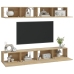 Muebles de TV 4 piezas roble Sonoma 100x30x30 cm