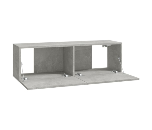 vidaXL Muebles de TV 4 piezas gris hormigón 100x30x30 cm