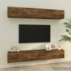 Muebles de TV 4 piezas roble ahumado 100x30x30 cm