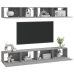 Muebles de TV 4 piezas gris Sonoma 100x30x30 cm