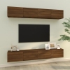 Muebles de TV 4 piezas marrón roble 100x30x30 cm