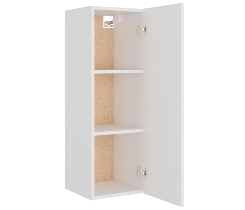 Set de muebles para TV 4 piezas madera contrachapada blanco