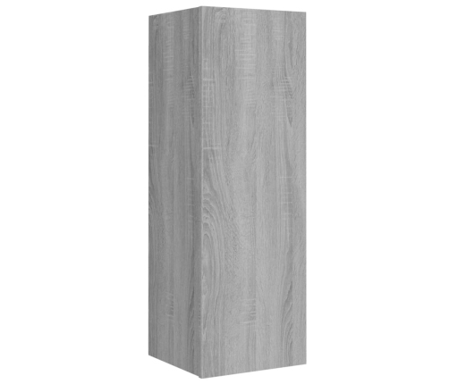 Set de muebles para TV 4 pzas madera contrachapada gris Sonoma