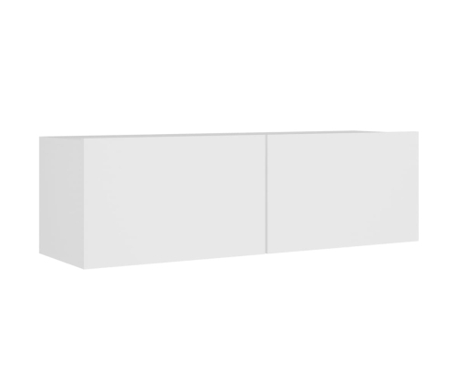 Set de muebles para TV 4 piezas madera contrachapada blanco