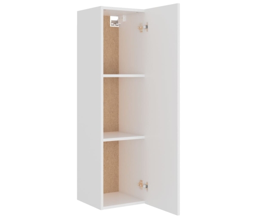 Set de muebles para TV 4 piezas madera contrachapada blanco