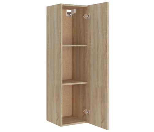 Set de muebles para TV 4 pzas madera contrachapada roble Sonoma