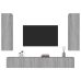 Set de muebles para TV 4 pzas madera contrachapada gris Sonoma