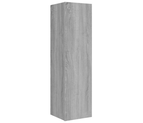 Set de muebles para TV 4 pzas madera contrachapada gris Sonoma