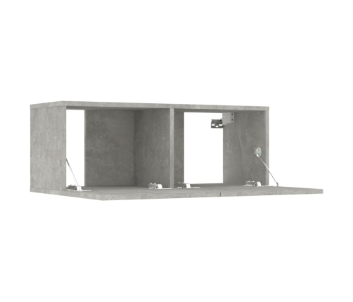 Set de muebles de TV 8 pzas madera contrachapada gris hormigón