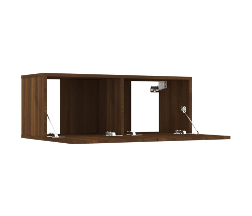 vidaXL Set de muebles para TV 8 pzas madera contrachapada roble marrón