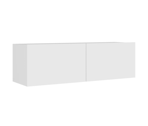 Set de muebles para TV 8 piezas madera contrachapada blanco