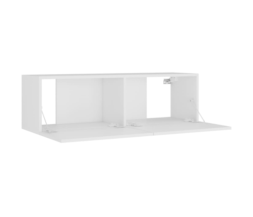 Set de muebles para TV 8 piezas madera contrachapada blanco