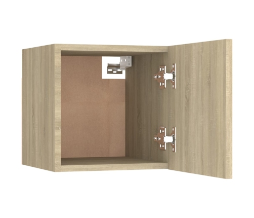 Set de muebles para TV 5 pzas madera contrachapada roble Sonoma