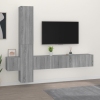 Set de muebles para TV 5 pzas madera contrachapada gris Sonoma