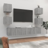 Set de muebles para TV 6 pzas madera contrachapada gris Sonoma