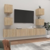 Set de muebles para TV 6 pzas madera contrachapada roble sonoma