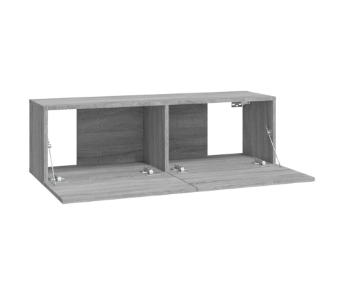 Set de muebles para TV 6 pzas madera contrachapada gris Sonoma