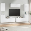 Set de muebles para TV 7 piezas madera contrachapada blanco