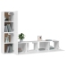 Set de muebles para TV 4 piezas madera contrachapada blanco