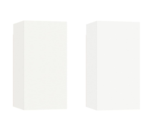 Set de muebles para TV 4 piezas madera contrachapada blanco