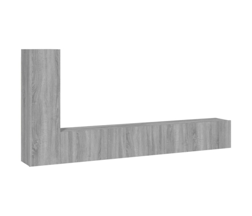 Set de muebles para TV 3 pzas madera contrachapada gris Sonoma