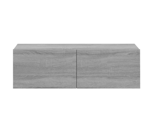 Set de muebles para TV 3 pzas madera contrachapada gris Sonoma