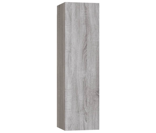 Set de muebles para TV 4 pzas madera contrachapada gris Sonoma