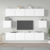 Set de muebles para TV 6 piezas madera contrachapada blanco