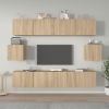 Set de muebles para TV 6 pzas madera contrachapada roble sonoma