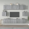 Set de muebles para TV 6 pzas madera contrachapada gris Sonoma