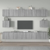 Set de muebles para TV 6 pzas madera contrachapada gris Sonoma