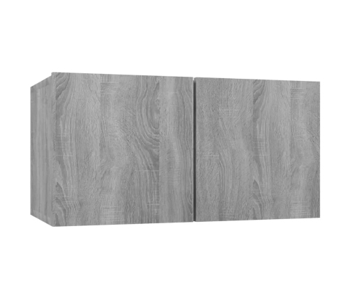 Set de muebles para TV 5 pzas madera contrachapada gris Sonoma