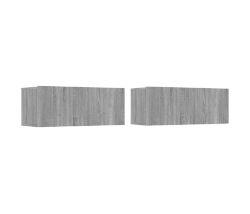 Set de muebles para TV 5 pzas madera contrachapada gris Sonoma