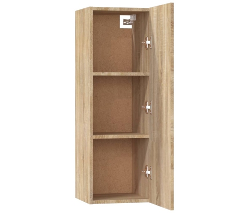 Set de muebles para TV 5 pzas madera contrachapada roble Sonoma