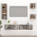 vidaXL Set de muebles de TV 5 pzas madera contrachapada gris hormigón