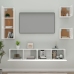 Set de muebles de TV 5 pzas madera contrachapada blanco brillo