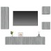 Set de muebles para TV 5 pzas madera contrachapada gris Sonoma