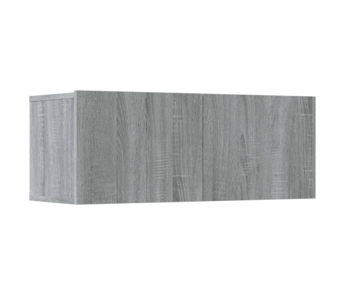 Set de muebles para TV 5 pzas madera contrachapada gris Sonoma