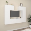 Set de muebles para TV 6 piezas madera contrachapada blanco