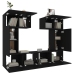 Set de muebles para TV 6 piezas madera contrachapada negro