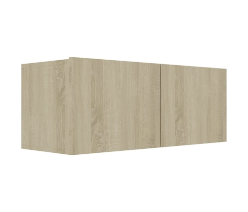 Set de muebles para TV 3 pzas madera contrachapada roble sonoma