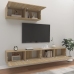 Set de muebles para TV 3 pzas madera contrachapada roble sonoma