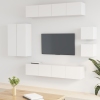 Set de muebles para TV 8 piezas madera contrachapada blanco