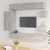 Set de muebles de TV 8 pzas madera contrachapada gris sonoma