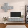 Set de muebles de TV 7 pzas madera contrachapada gris sonoma