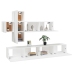 Set de muebles para TV 7 piezas madera contrachapada blanco