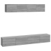 Set de muebles para TV 4 pzas madera contrachapada gris Sonoma