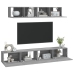 Set de muebles para TV 4 pzas madera contrachapada gris Sonoma